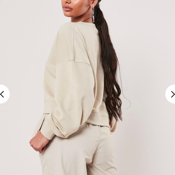Missguided sweatshirt in cream colour - Picture 4 of 6